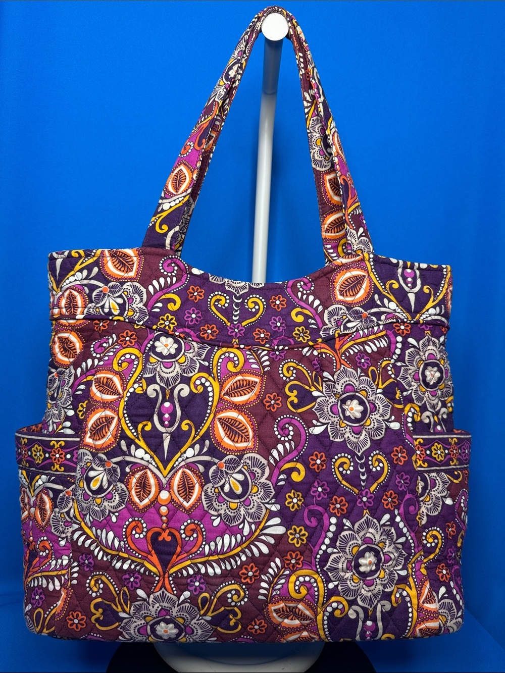 VERA BRADLEY LARGE SAFARI SUNSET RETIRED PATTERN PURSE TOTE OVERNIGHT TRAVEL BAG
